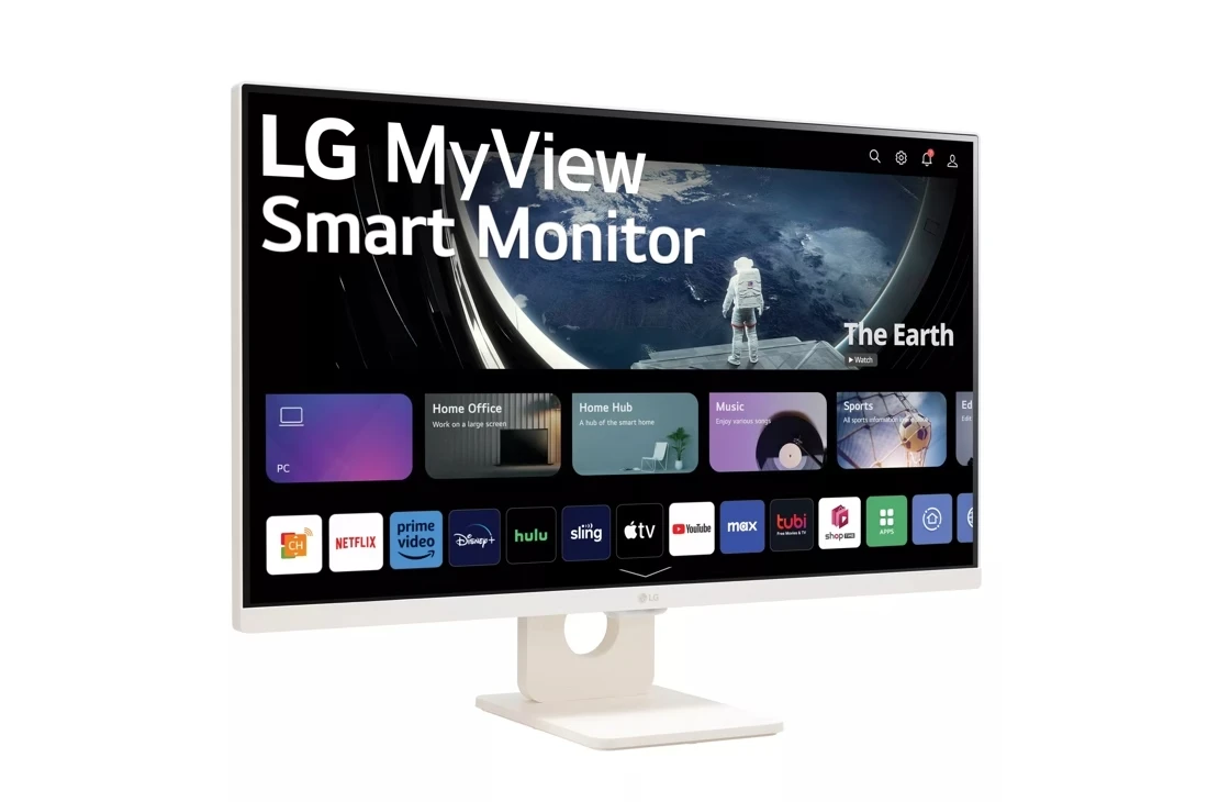 شاشة LG 27SR50F-W 27 بوصة FHD IPS MyView Smart webOS ومكبرات صوت مدمجة