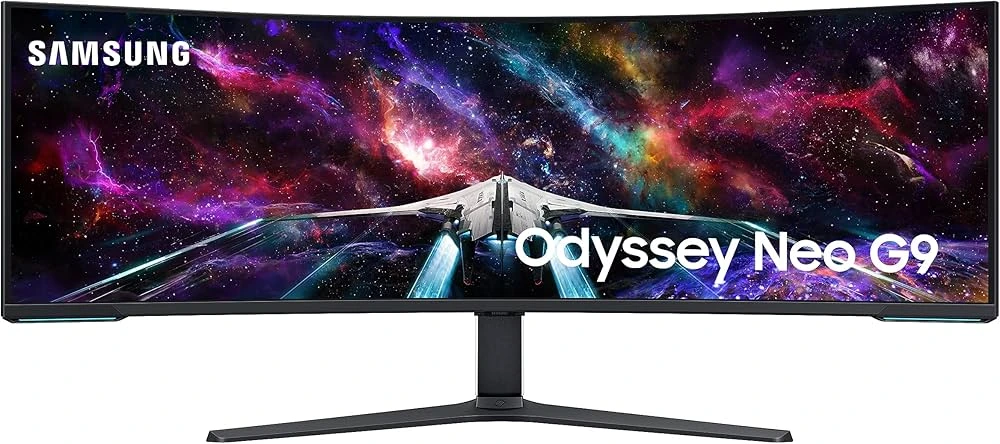 شاشة ألعاب منحنية Samsung Odyssey Neo G9 مقاس 57 بوصة DUHD (Dual 4K)، VA Quantum Matrix Mini-Led، 240 هرتز