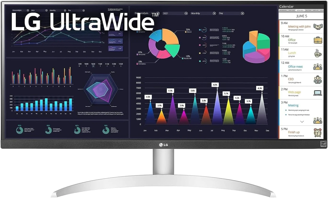 شاشة LG 29WQ600-W 29 بوصة IPS Ultra Wide Full HD HDR10