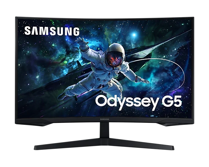 شاشة ألعاب Samsung Odyssey G5 (CG55) مقاس 32 بوصة، VA، 2K منحنية بمعدل تحديث 165 هرتز
