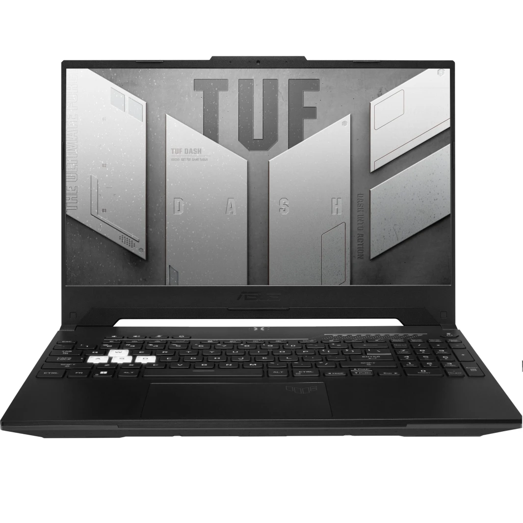 كمبيوتر محمول للألعاب ASUS TUF Dash F15 من الجيل الثاني عشر i7-12650H سعة 16 جيجابايت DDR5 سعة 512 جيجابايت SSD RTX 3060 مقاس 15.6 بوصة FHD بمعدل تحديث 144 هرتز (FX517ZM-AS73)