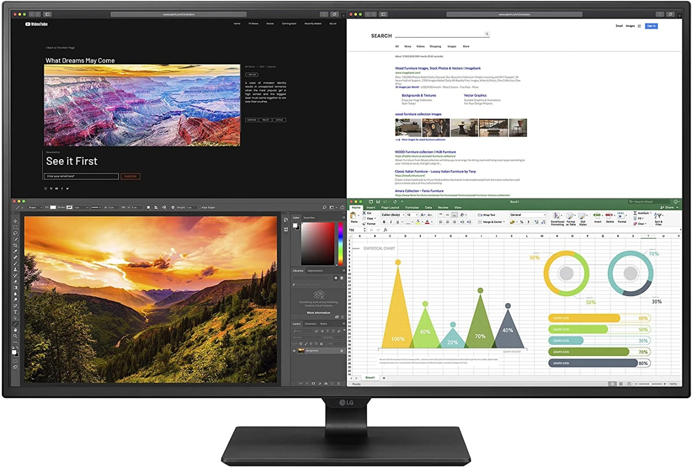 شاشة LG 43UN700-B UHD IPS مقاس 43 بوصة مع USB Type-C