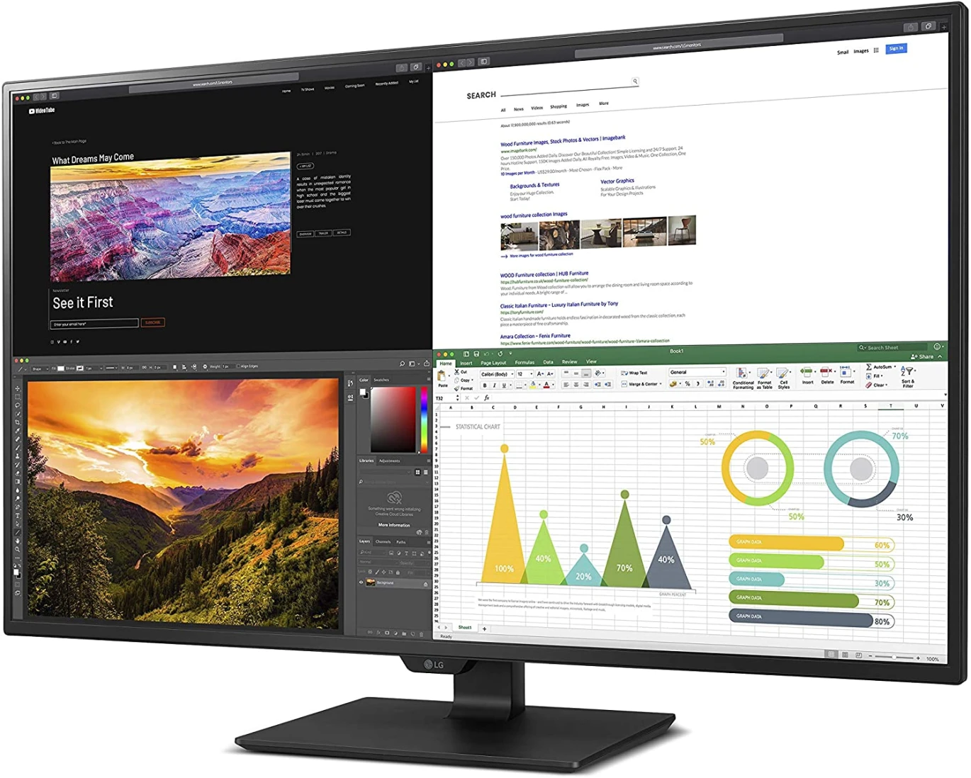 شاشة LG 43UN700-B UHD IPS مقاس 43 بوصة مع USB Type-C