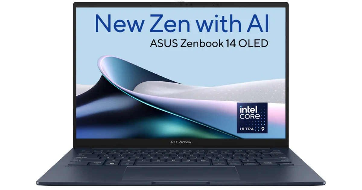 كمبيوتر محمول Zenbook 14 OLED بمعالج Intel® Core™ Ultra 9 185H - السلسلة 1 | شاشة OLED تعمل باللمس مقاس 14 بوصة بدقة 3K رفيعة وخفيفة | Ponder Blue | كمبيوتر محمول يعمل بنظام التشغيل Windows 11 Home