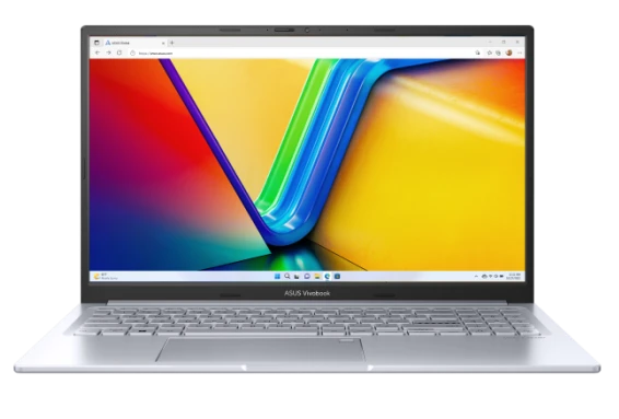 ASUS Vivobook 15 X1504VA-NJ380 |Intel i5-1335U , 8GB DDR4/ 512GB SSD - كمبيوتر محمول فضي رائع