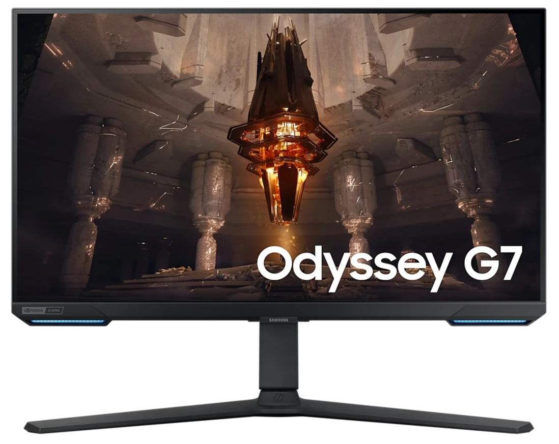 شاشة Samsung Odyssey G7 Smart Tizen (G702) مقاس 28 بوصة RGB مسطحة IPS 4K 144 هرتز 1 مللي ثانية شاشة ألعاب HDMI 2.1