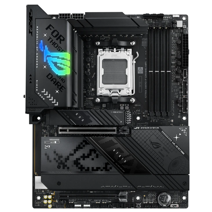 لوحة أم ASUS ROG Strix X870-F Gaming WiFi AM5 ATX، شريحة AMD X870، 4x DDR5