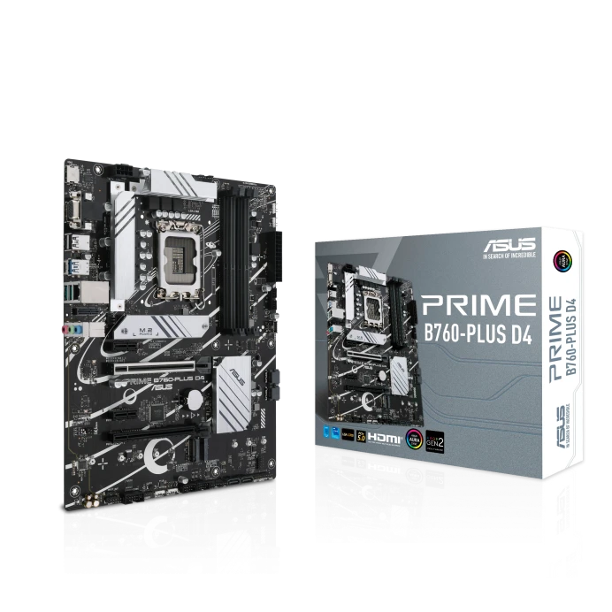 لوحة أم ASUS PRIME B760-PLUS D4 LGA1700 ATX، شريحة Intel B760، 4xDDR4
