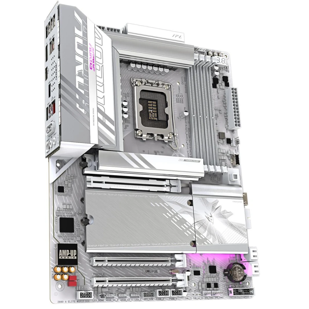 Gigabyte Z890 Aorus Elite WiFi7 ICE ، Intel Core Ultra (Series 2) ، LGA 1851/DDR5/PCIe 5.0/4xm.2 - ATX Gaming Motherboard