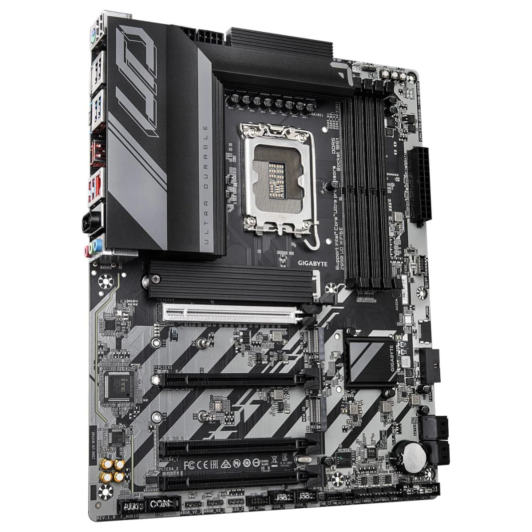 لوحة أم GIGABYTE Z890 UD WIFI6E، Intel Core Ultra (السلسلة 2)، LGA 1851/DDR5/PCIe 5.0/3xM.2 - ATX Gaming