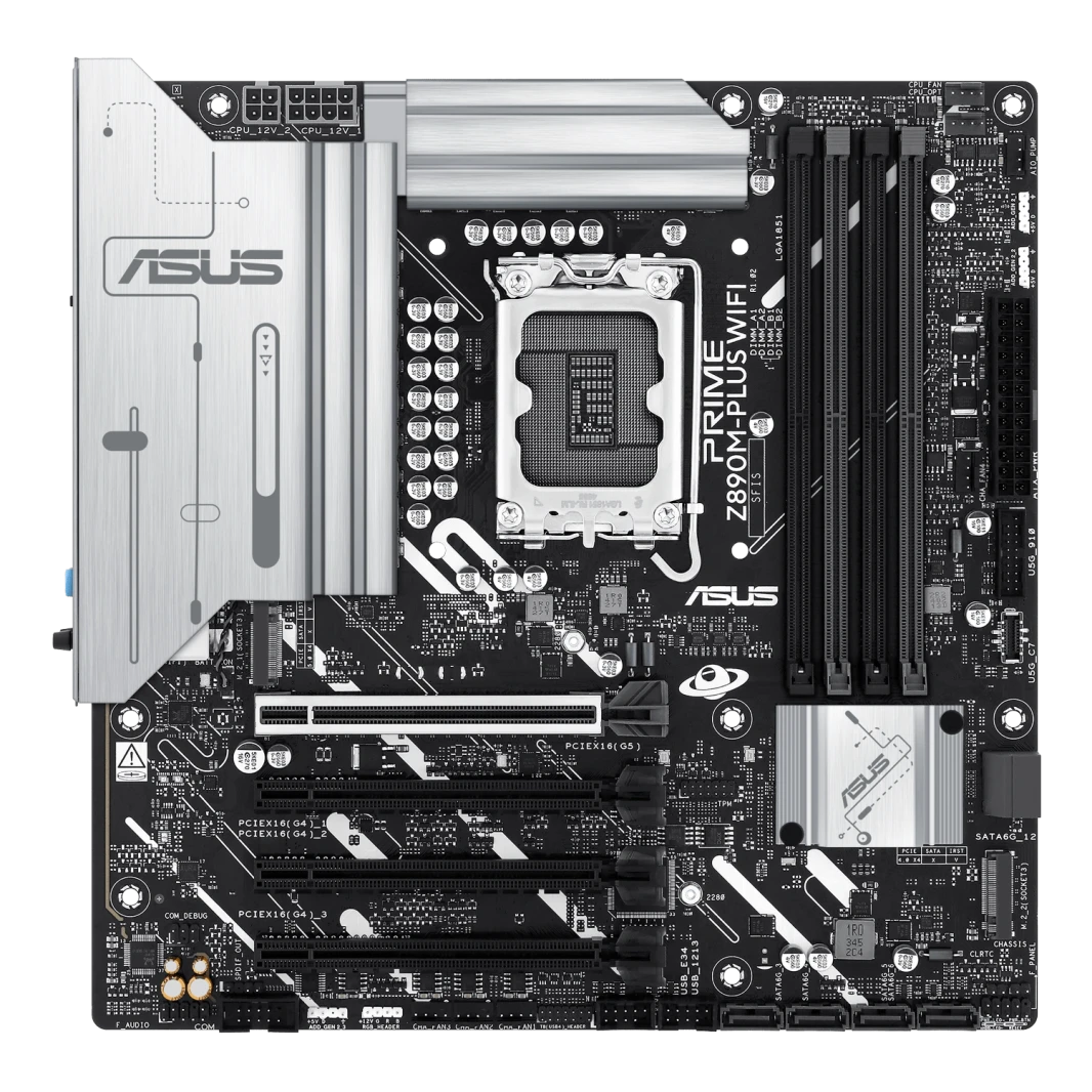 اللوحة الأم ASUS PRIME Z890M-PLUS WiFi 7 DDR5 Micro-ATX LGA 1851 Intel