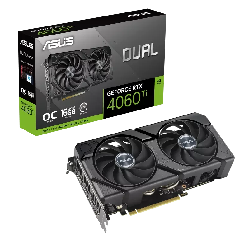 بطاقة الرسوميات ASUS Dual EVO GeForce RTX™ 4060 Ti OC Edition 16GB GDDR6