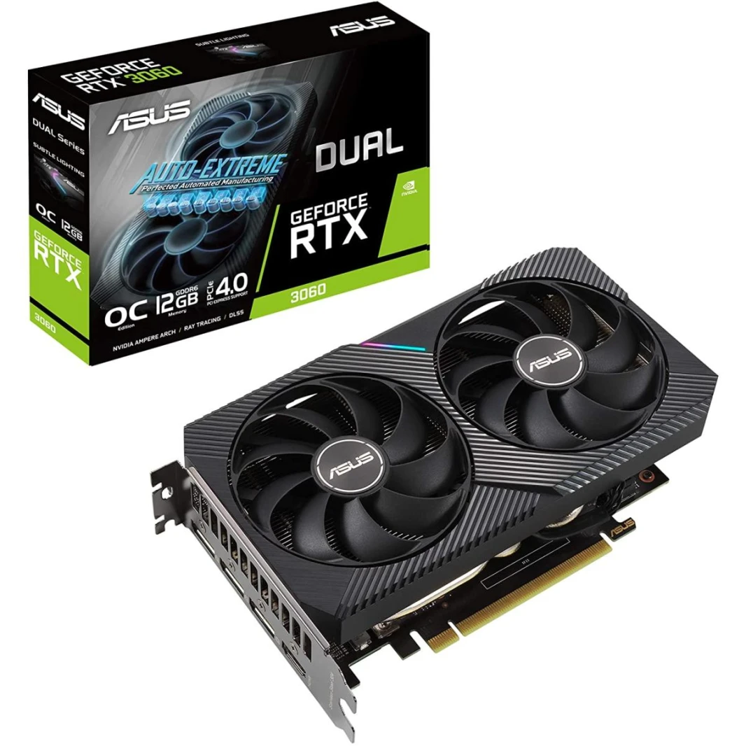 ASUS Dual GeForce RTX 3060 OC GDDR6 12GB Graphics Card