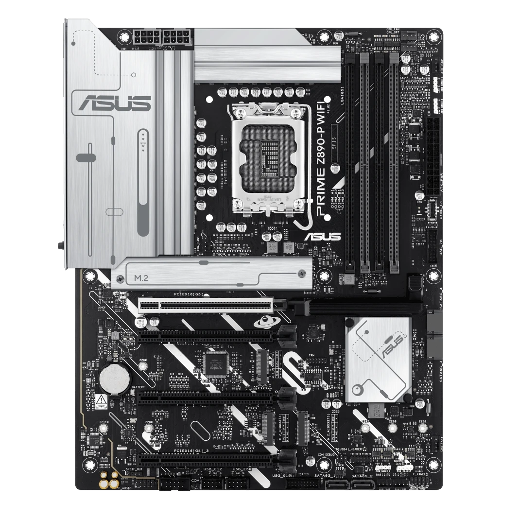 ASUS PRIME Z890-P WIFI 7 DDR5 Advanced Al PC-ready 4x M.2 SSD PCle® 5.0 Thunderbolt™ 4 USB Type-C® 2.5Gb Lan Gaming Motherboard