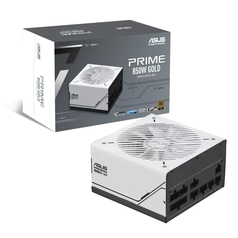 ASUS PRIME 850W Gold AP-850G Power Supply Unit 20+4 Pin ATX ATX Black White