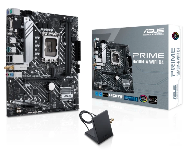اللوحة الأم ASUS PRIME Intel® H610M-A (LGA 1700) mic-ATX مع DDR4 WIFI 5