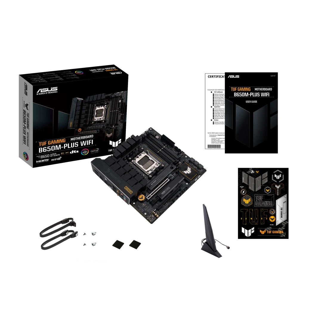 ASUS TUF GAMING B650M-PLUS WIFI AMD Ryzen AM5 DDR5 Motherboard