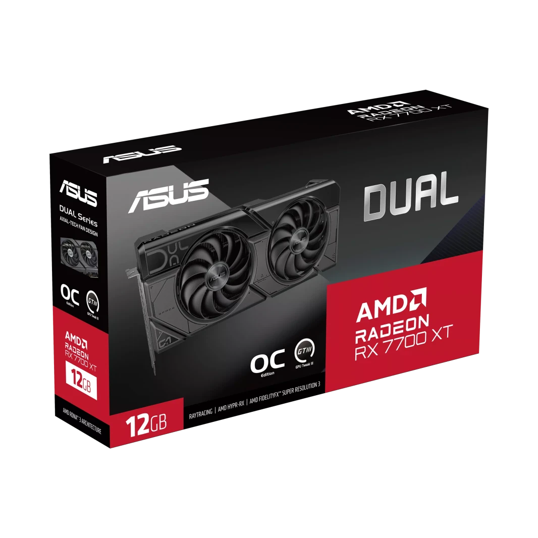 بطاقة الرسوميات ASUS Dual Radeon™ RX 7700 XT OC Edition 12GB GDDR6