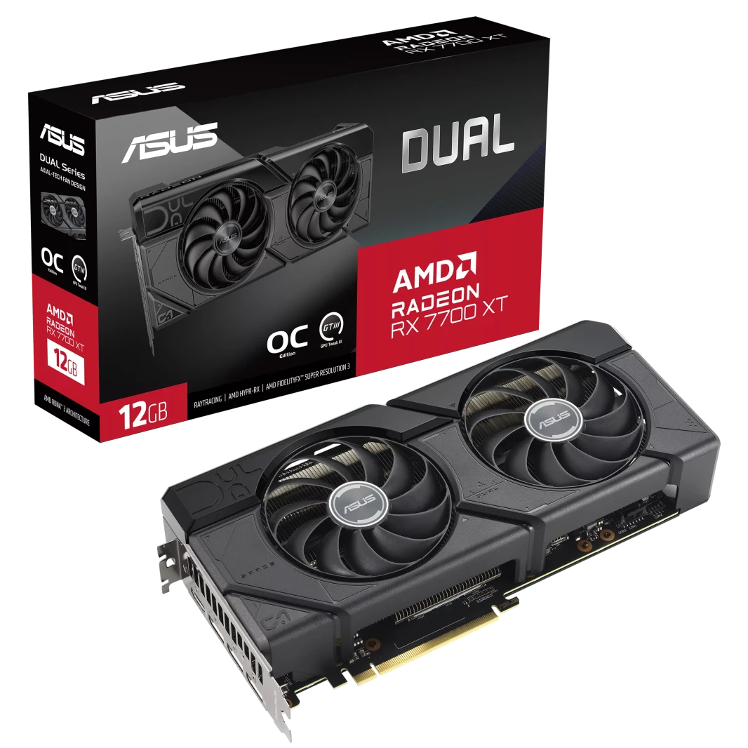 بطاقة الرسوميات ASUS Dual Radeon™ RX 7700 XT OC Edition 12GB GDDR6