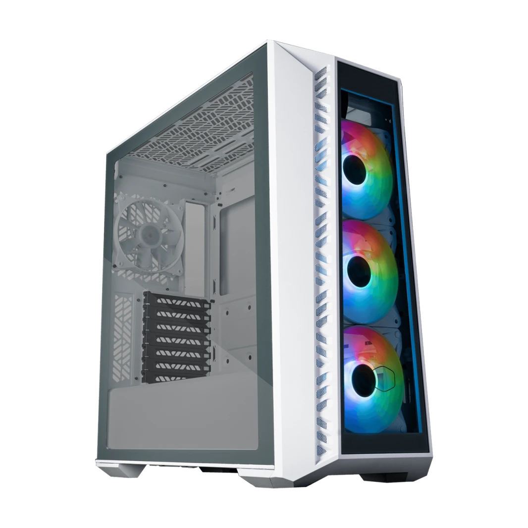 علبة ألعاب Cooler Master MASTERBOX 520 MESH ARGB Mid Tower باللون الأبيض