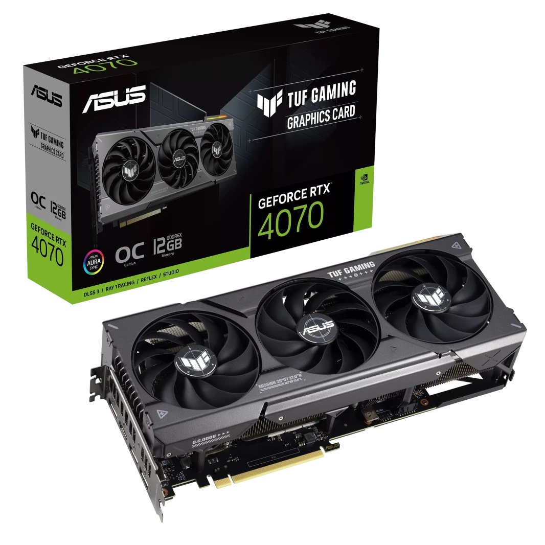 ASUS TUF Gaming GeForce RTX™ 4070 12GB GDDR6X - بطاقة رسوميات