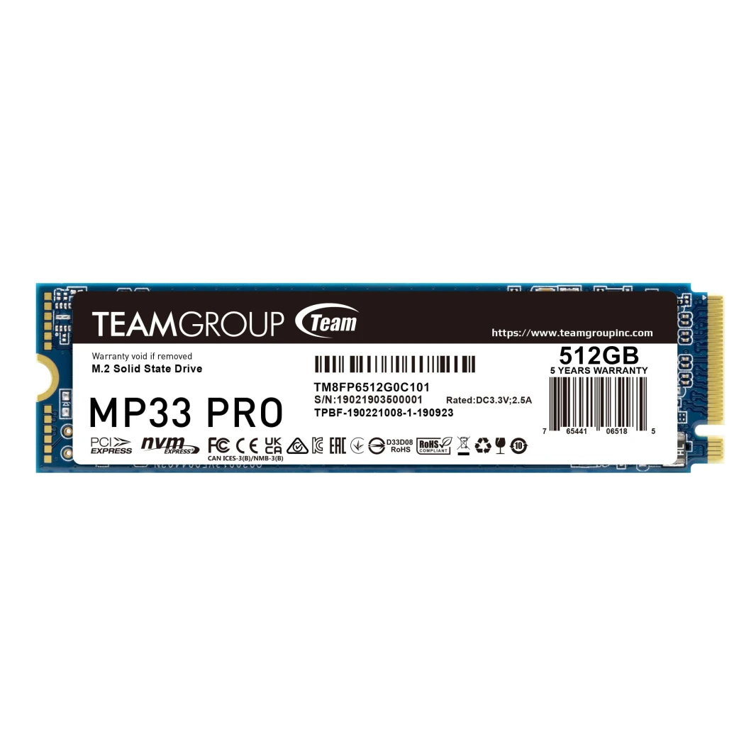 تيم جروب MP33 PRO M.2 512 جيجا بايت 3D NAND NVMe