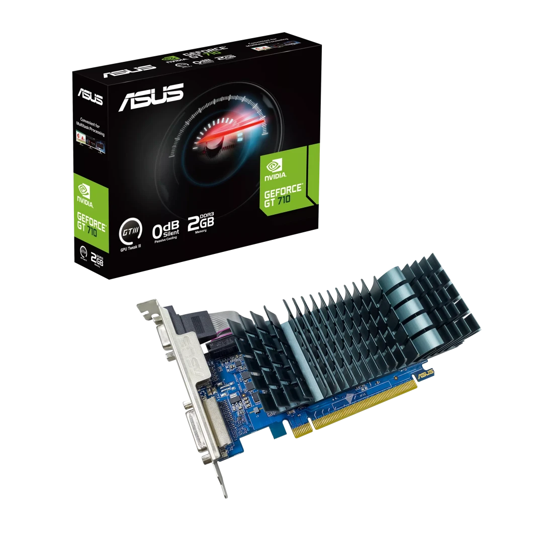 بطاقة الرسوميات ASUS GeForce® GT 710 2GB DDR3 EVO منخفضة الارتفاع