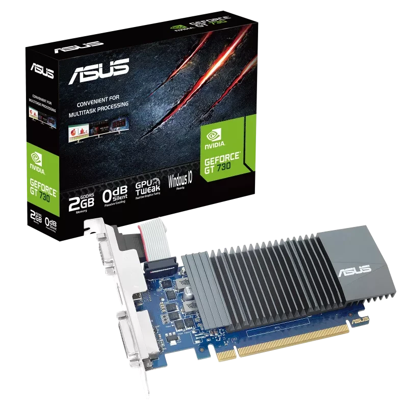 بطاقة الرسوميات ASUS GeForce® GT 730 2GB GDDR5 منخفضة الارتفاع