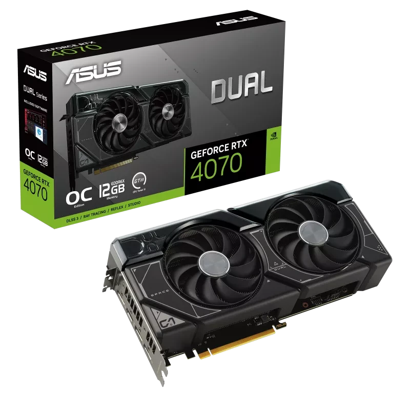 بطاقة الرسوميات ASUS Dual GeForce RTX™ 4070 OC Edition 12GB GDDR6X