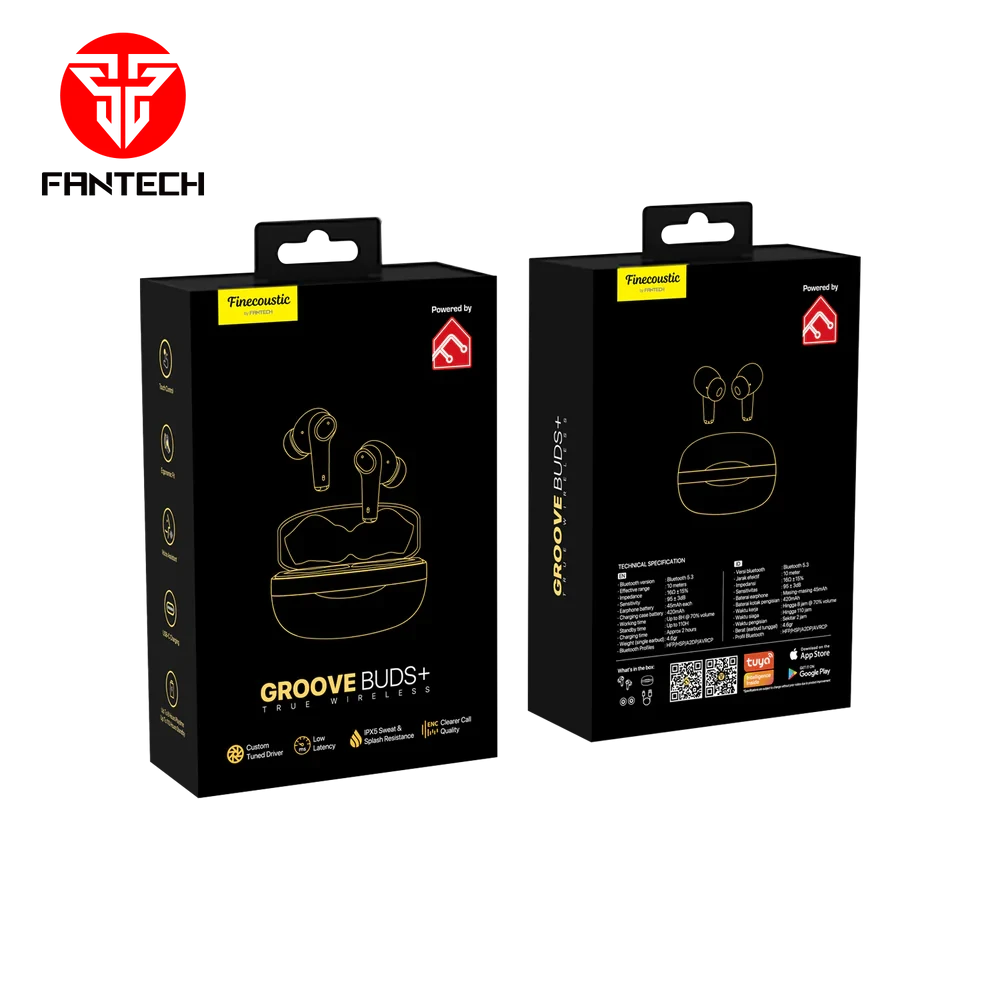 سماعات أذن Fantech TWS اللاسلكية بتقنية البلوتوث GROOVE BUDS+