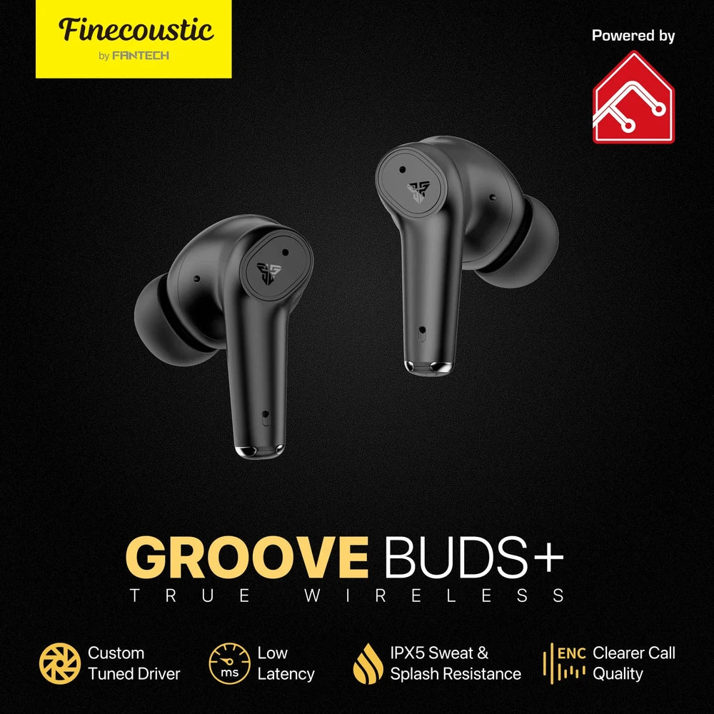سماعات أذن Fantech TWS اللاسلكية بتقنية البلوتوث GROOVE BUDS+