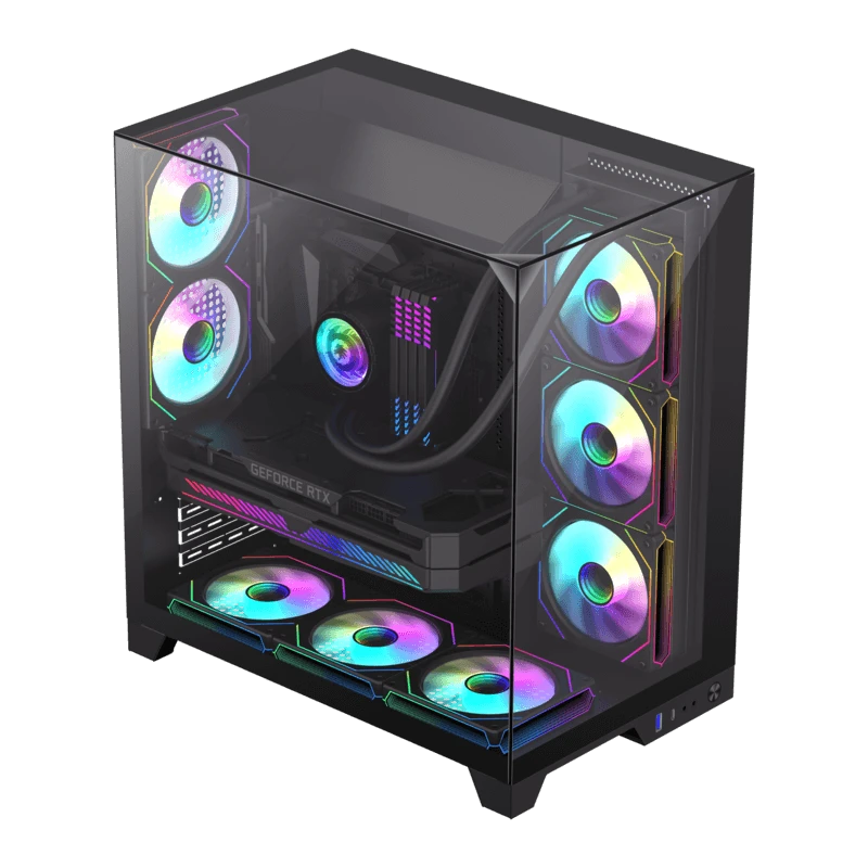 علبة كمبيوتر GAMEMAX Infinity Plus BK Mid Tower ATX