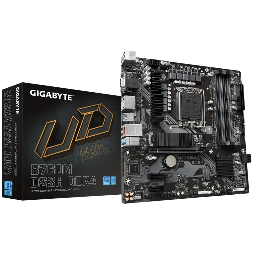 GIGABYTE B760M DS3H, Intel 13th 12th Series, LGA 1700/DDR4- mATX MotherBoard