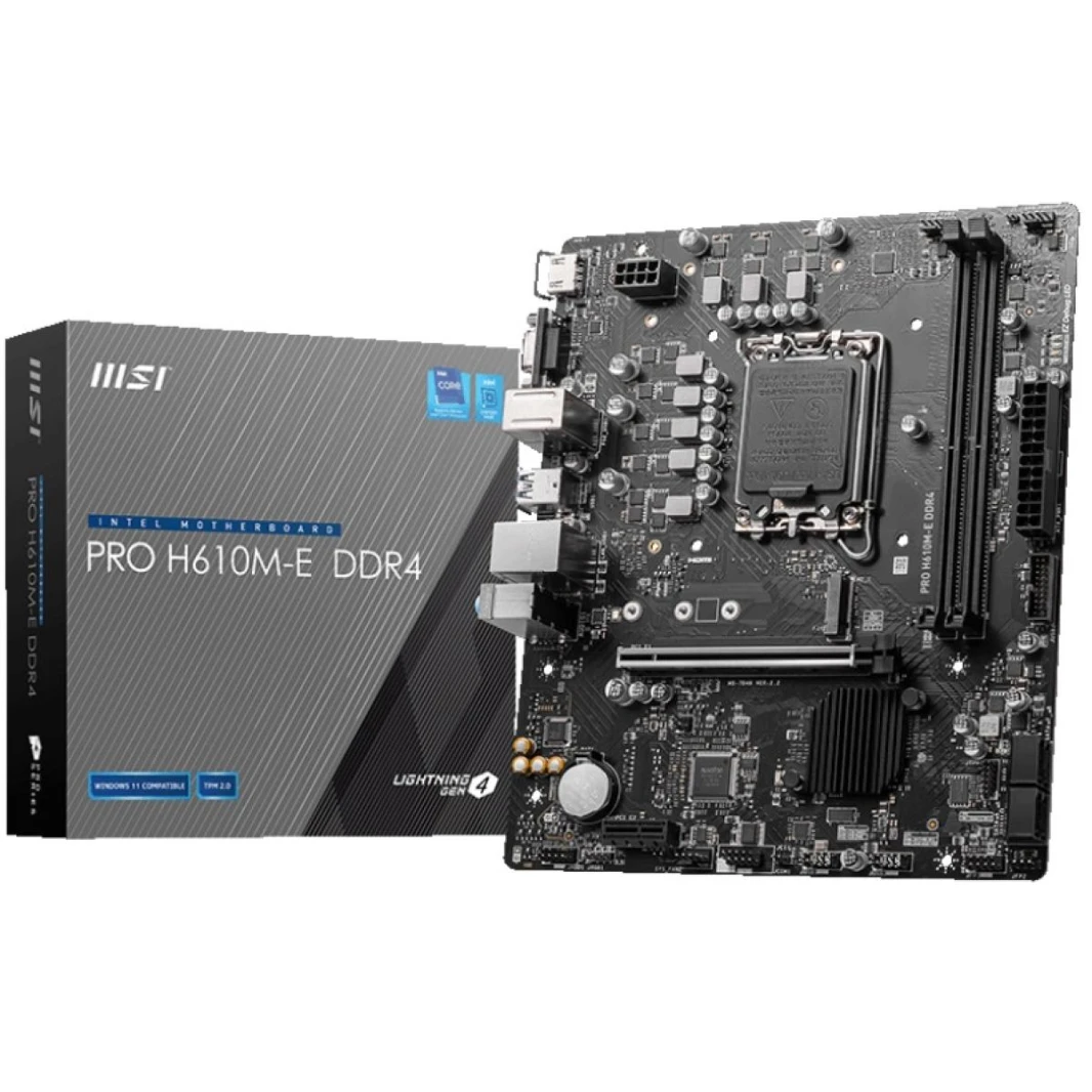 اللوحة الأم MSI PRO H610M-E DDR4 LGA 1700 Intel 12th mATX