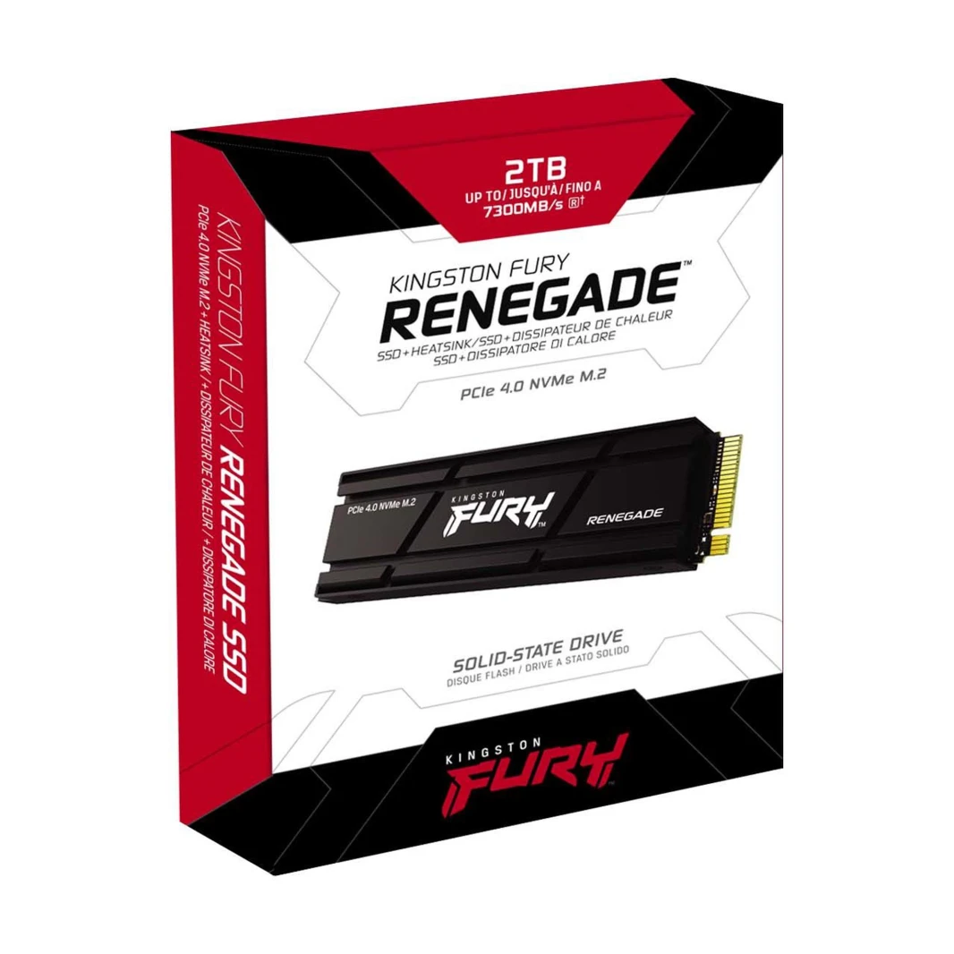 Kingston FURY Renegade 2TB PCIe 4.0 NVMe M.2 SSD للكمبيوتر الشخصي / PS5 مع مبدد حراري