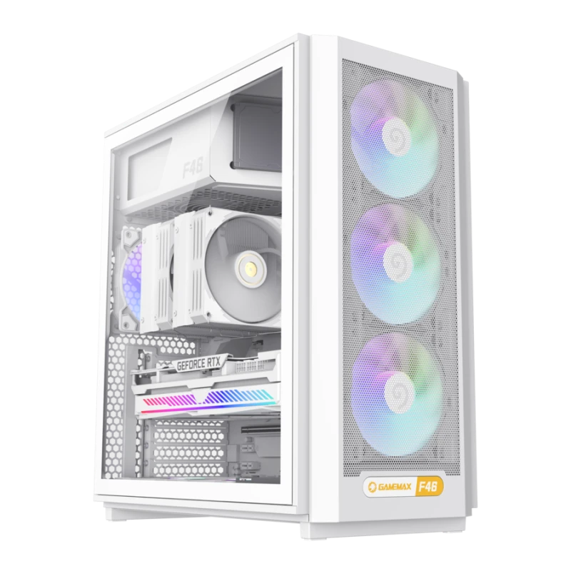 GameMax F46 WH ATX Gaming PC Case