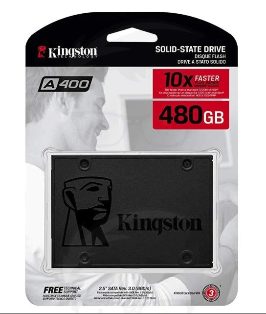 كينجستون 480 جيجابايت A400 SATA 3 2.5 بوصة SSD داخلي