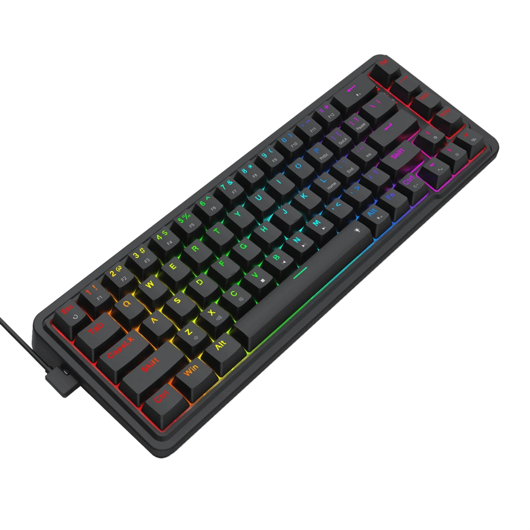 لوحة مفاتيح ميكانيكية Redragon Nova سلكية 60% RGB قابلة للتبديل السريع مزودة بحشية
