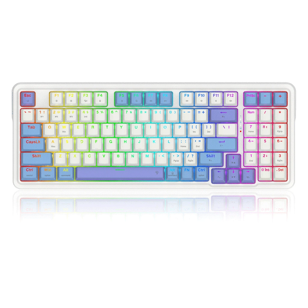 لوحة مفاتيح Redragon Gloria Pro 3 أوضاع قابلة للتبديل السريع مع GASKET RGB