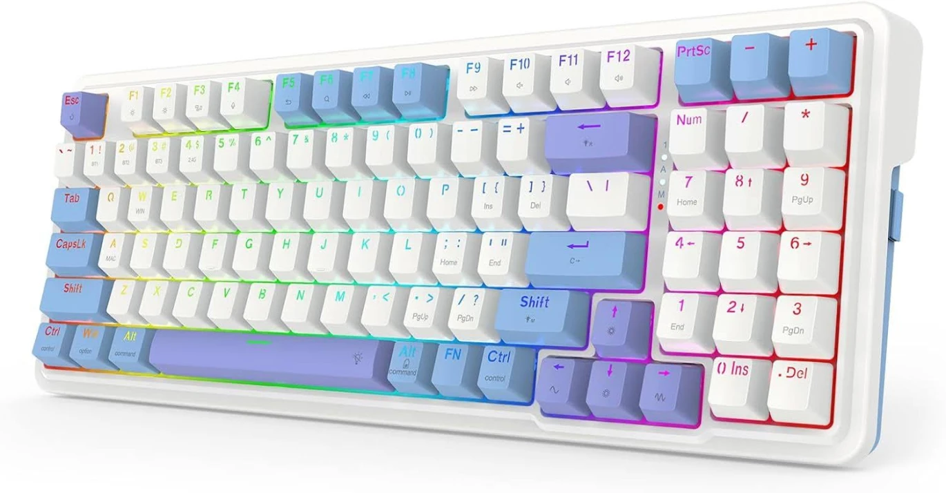 لوحة مفاتيح Redragon Gloria Pro 3 أوضاع قابلة للتبديل السريع مع GASKET RGB