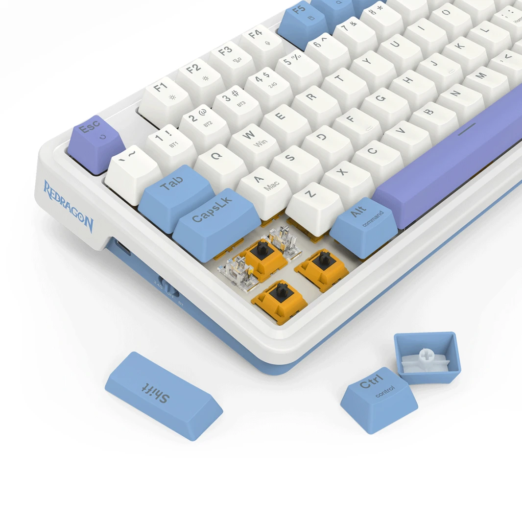 لوحة مفاتيح Redragon Gloria Pro 3 أوضاع قابلة للتبديل السريع مع GASKET RGB