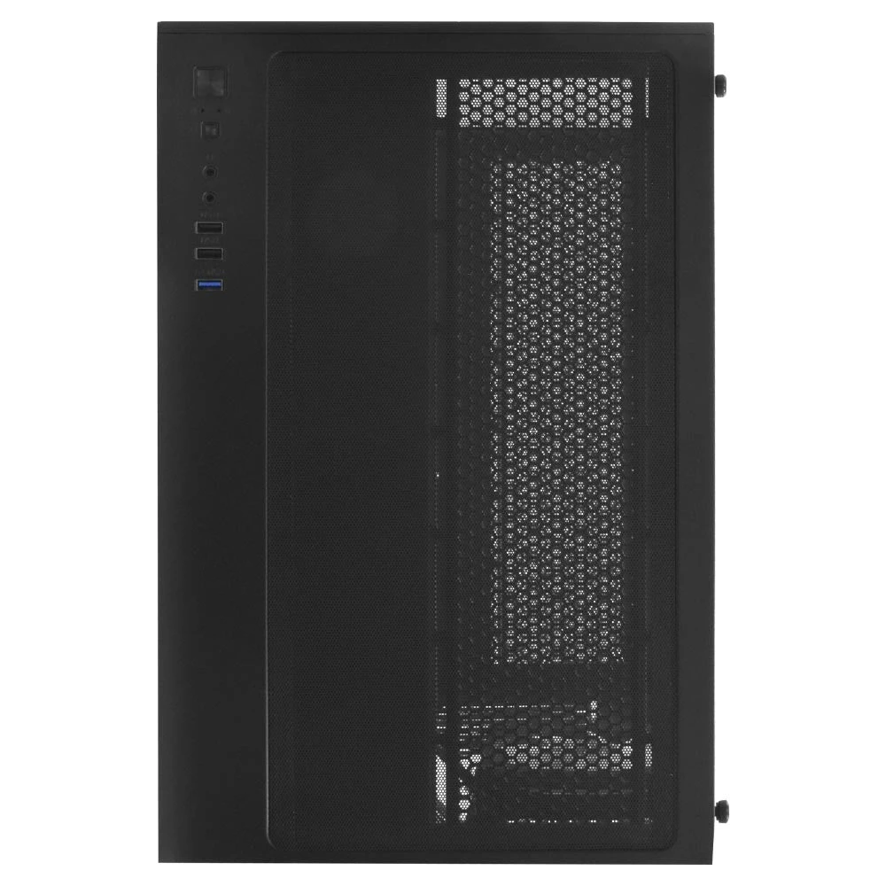 لوحة زجاجية مقواة Sate K896 ذات عرض كامل لسطح المكتب ATX / 4 مراوح / هيكل ألعاب أسود