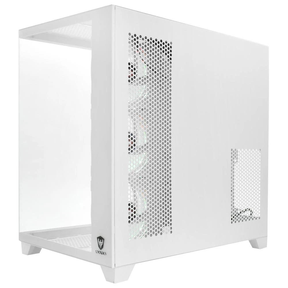 Sate K897 Tempered Glass Panel Full View Desktop ATX / 4 FAN / White GAMING CASE