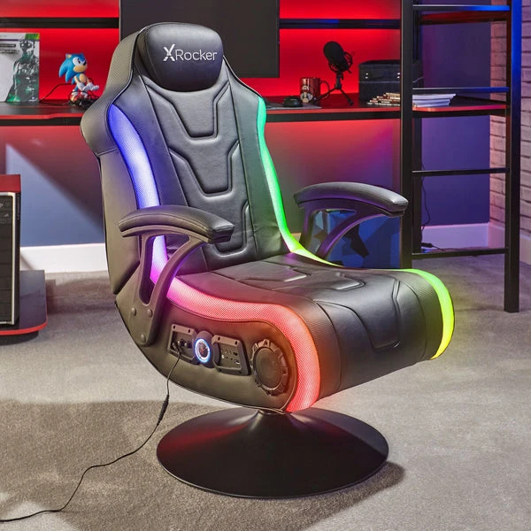 كرسي الألعاب X Rocker Monsoon 4.1 متعدد الأصوات RGB