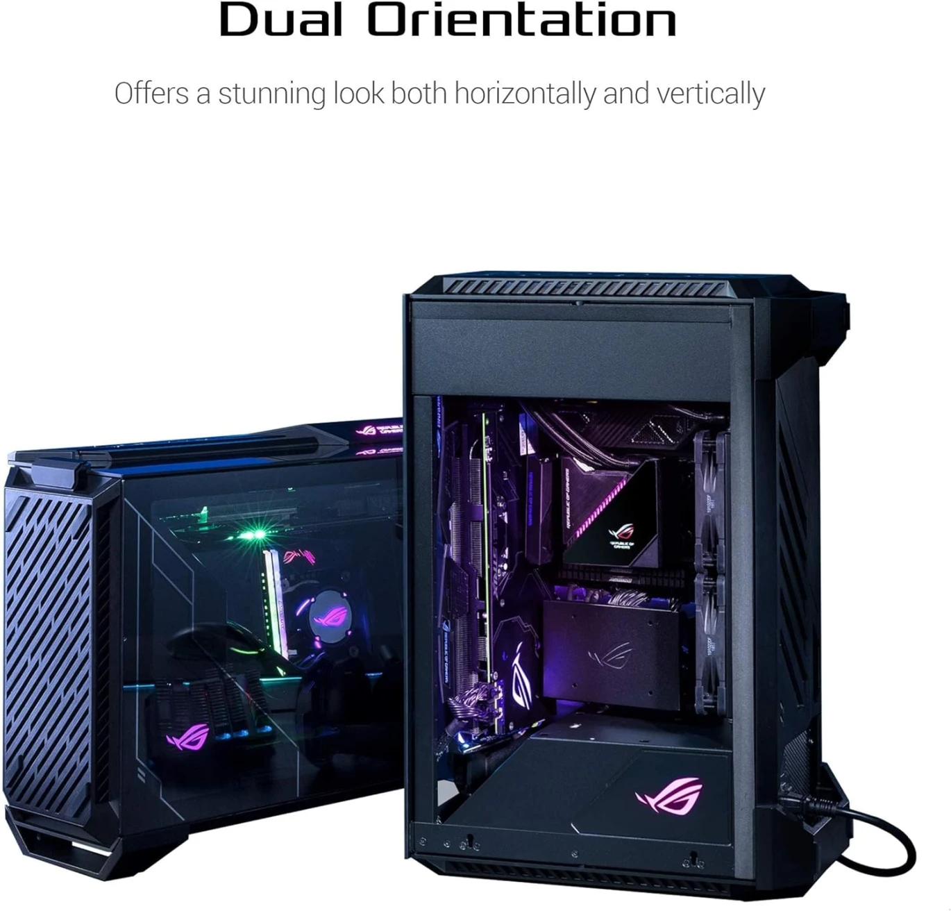 هيكل ألعاب ATX من ASUS GR101 ROG Z11 Mini-ITX/DTX بتصميم إمالة حاصل على براءة اختراع بزاوية 11 درجة