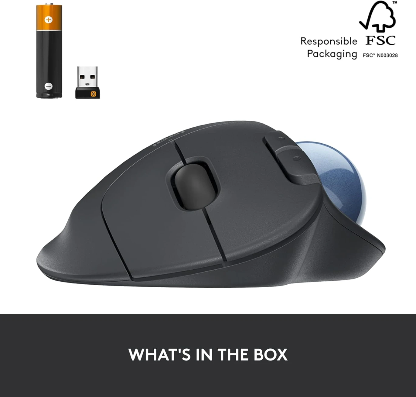 ماوس كرة التتبع اللاسلكية Logitech ERGO M575