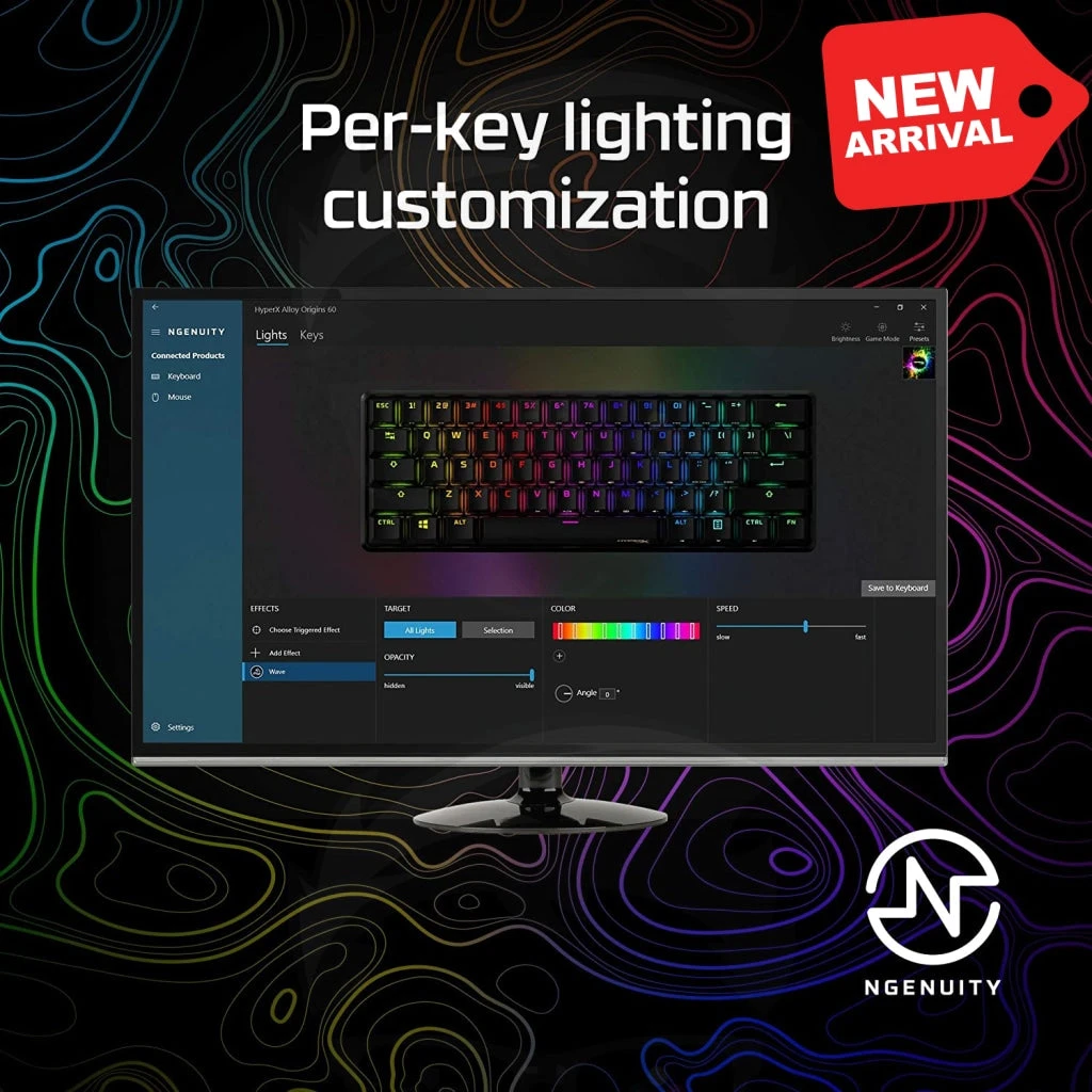 لوحة مفاتيح ميكانيكية HyperX Alloy Origins 60%