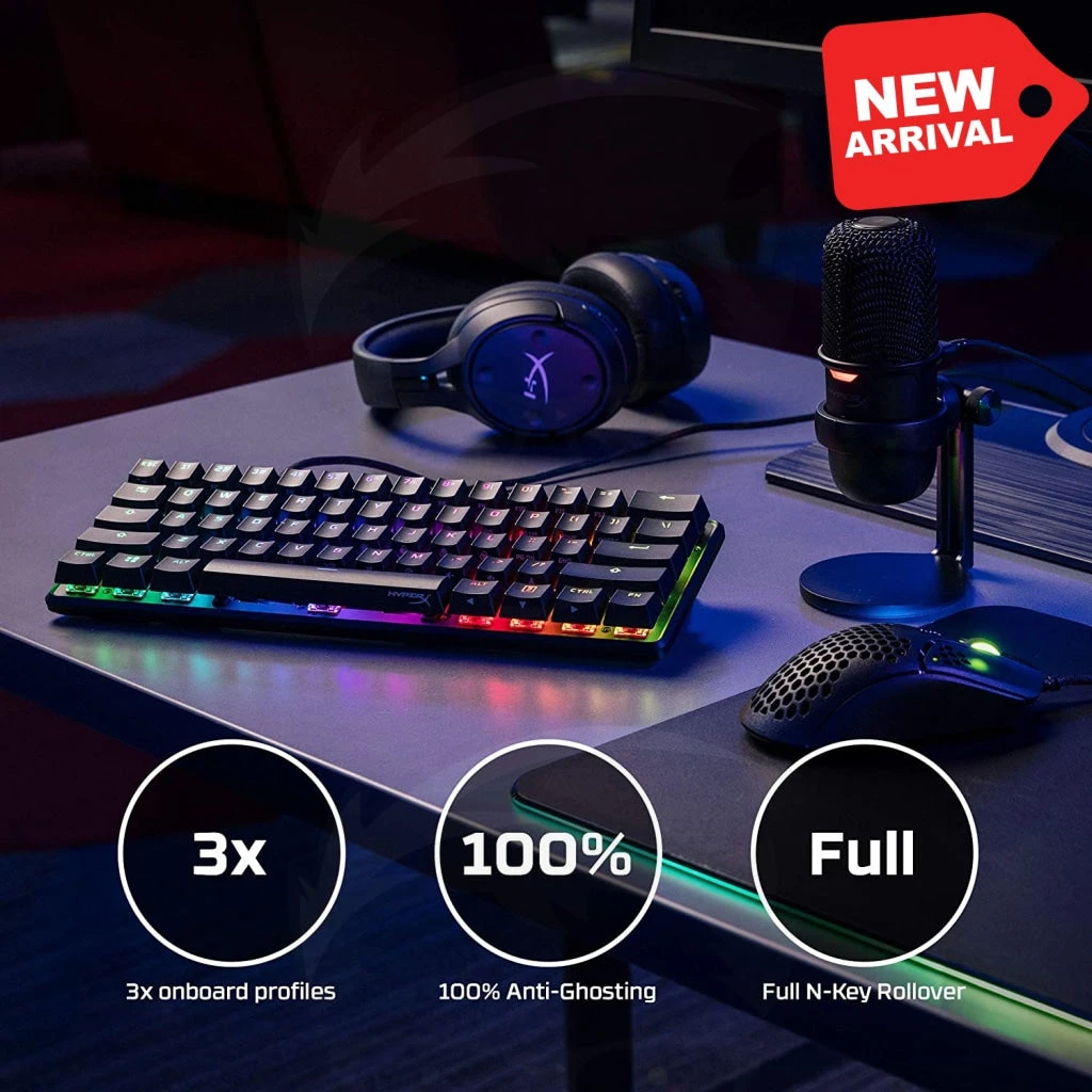 لوحة مفاتيح ميكانيكية HyperX Alloy Origins 60%