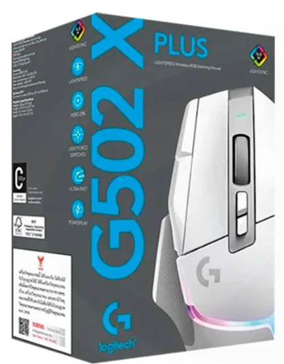 ماوس الألعاب Logitech G502 X Plus Lightspeed اللاسلكي RGB باللون الأبيض