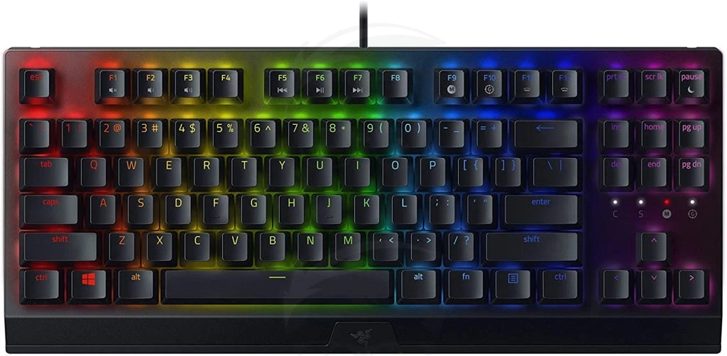 لوحة مفاتيح الألعاب الميكانيكية Razer BlackWidow V3 Tenkeyless - Green Switch